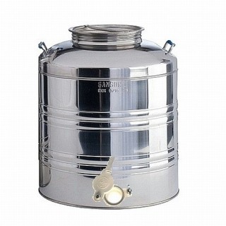 ΔΟΧΕΙΟ ΜΕΛΙΟΥ INOX SANSONE 100 LT/140 KG ΒΙΔΩΤΟ + ΚΑΝΟΥΛΑ ΠΛΑΣΤΙΚΗ